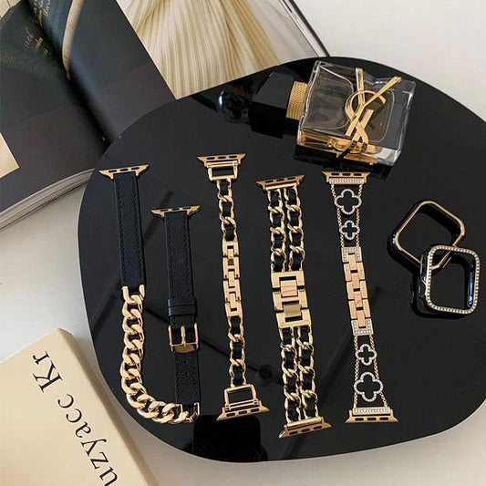 Embrace Timeless Elegance with Nice Straps' Chanel-Style Metal Linked Watch Strap