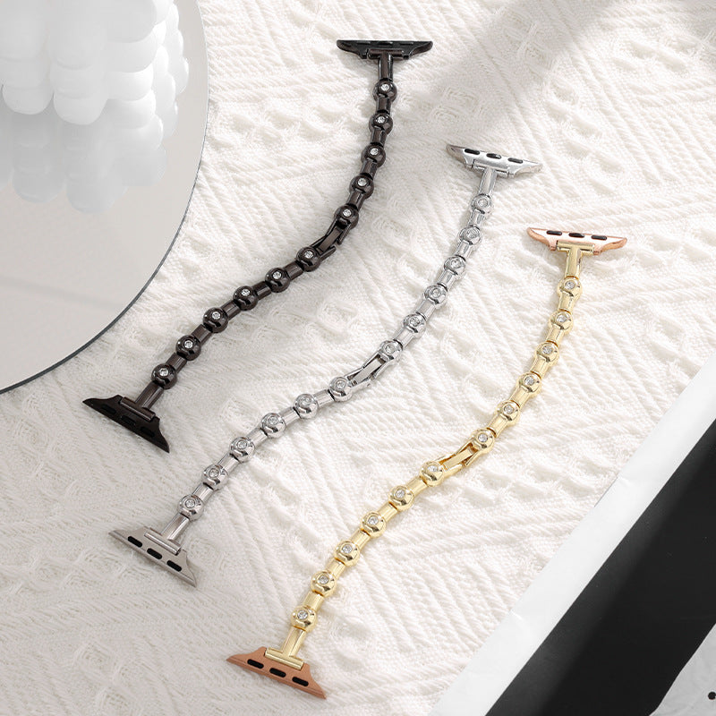 Creative Slim Chanel-Style Metal Watch Strap