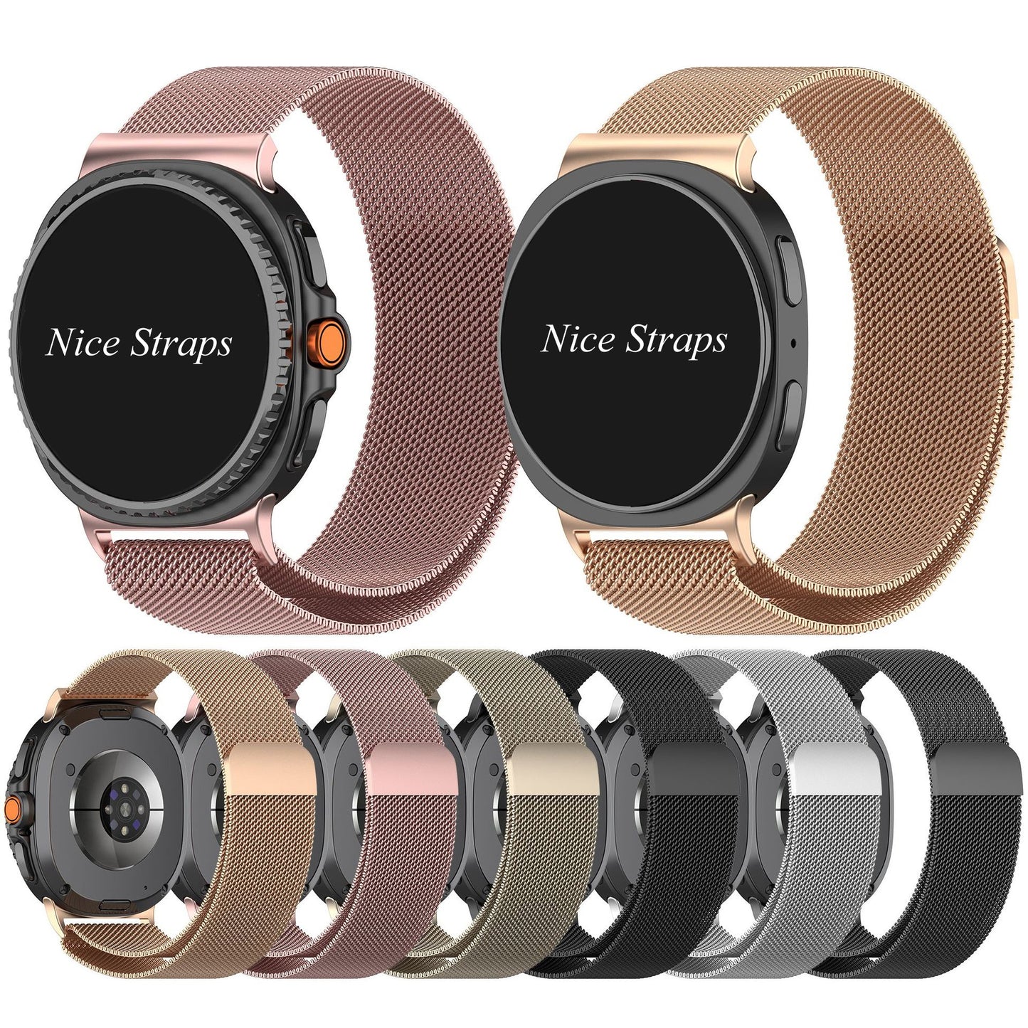 Magnetic Milanese Loop Band for Samsung Galaxy Watch 8/8 Classic Stainless Steel Mesh Strap