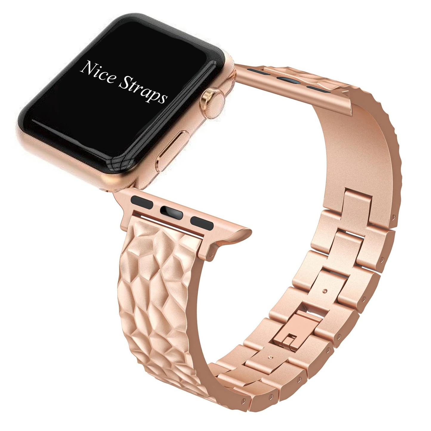 Hammered Dressy Metal Watch Band