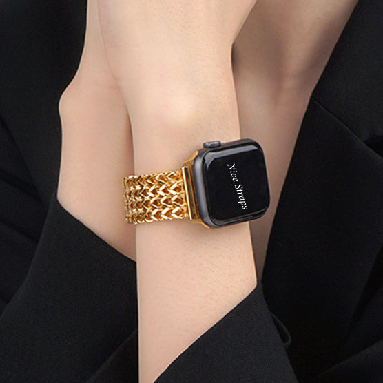 Heart Weave Stainless Steel Watch Band