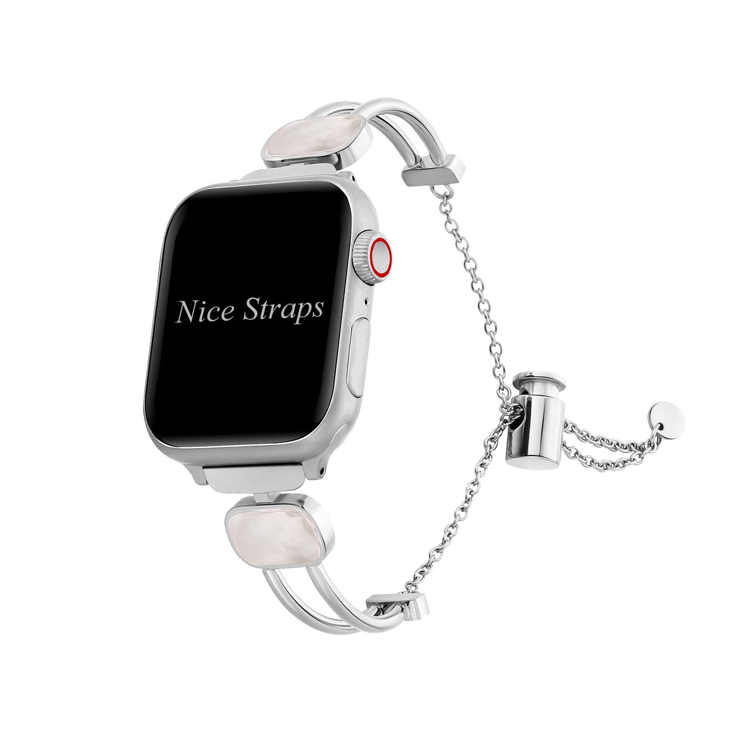 New Trendy Mother-Of-Pearl Metal Stainless Steel Watch Strap