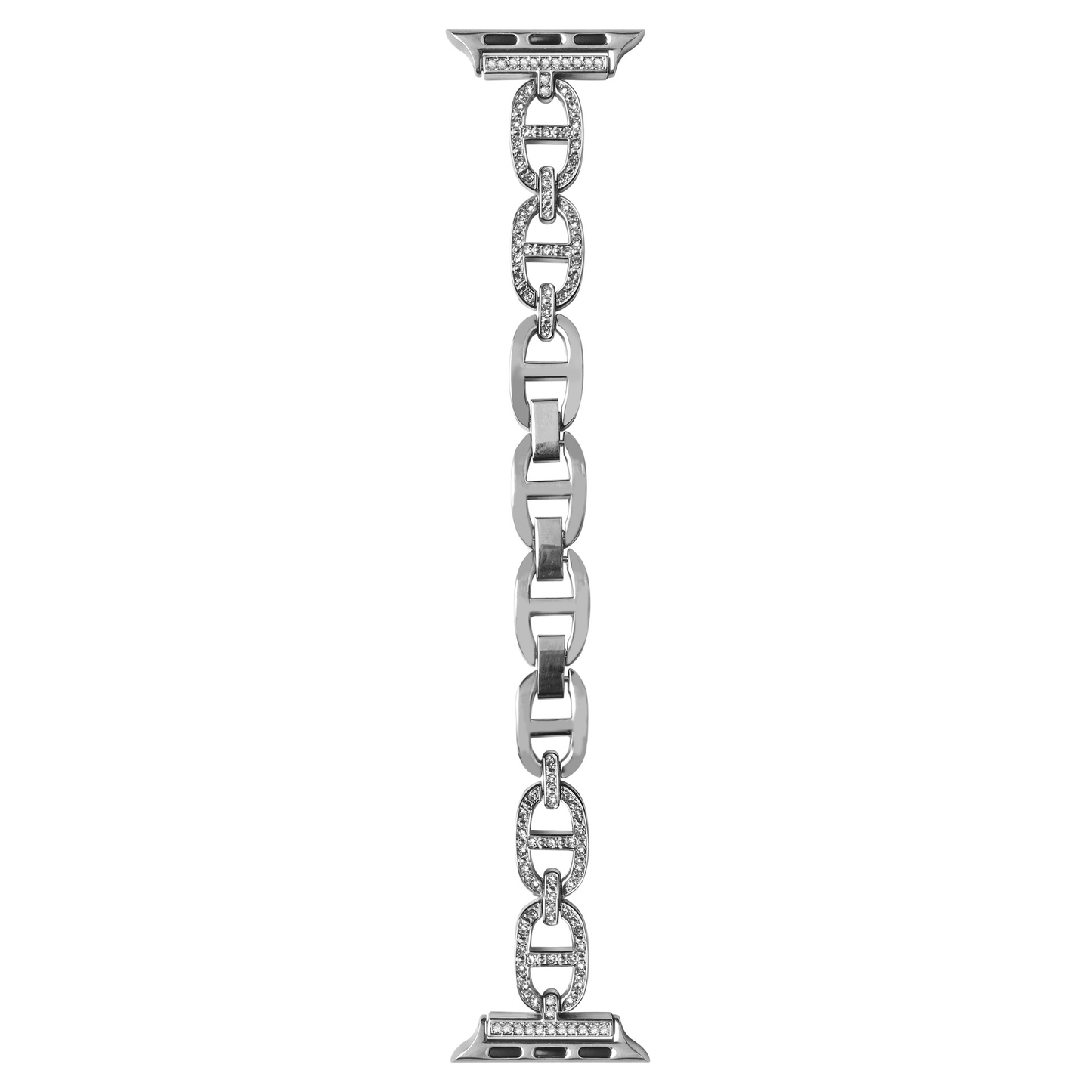 Hermès-Style Diamond Metal Bracelet