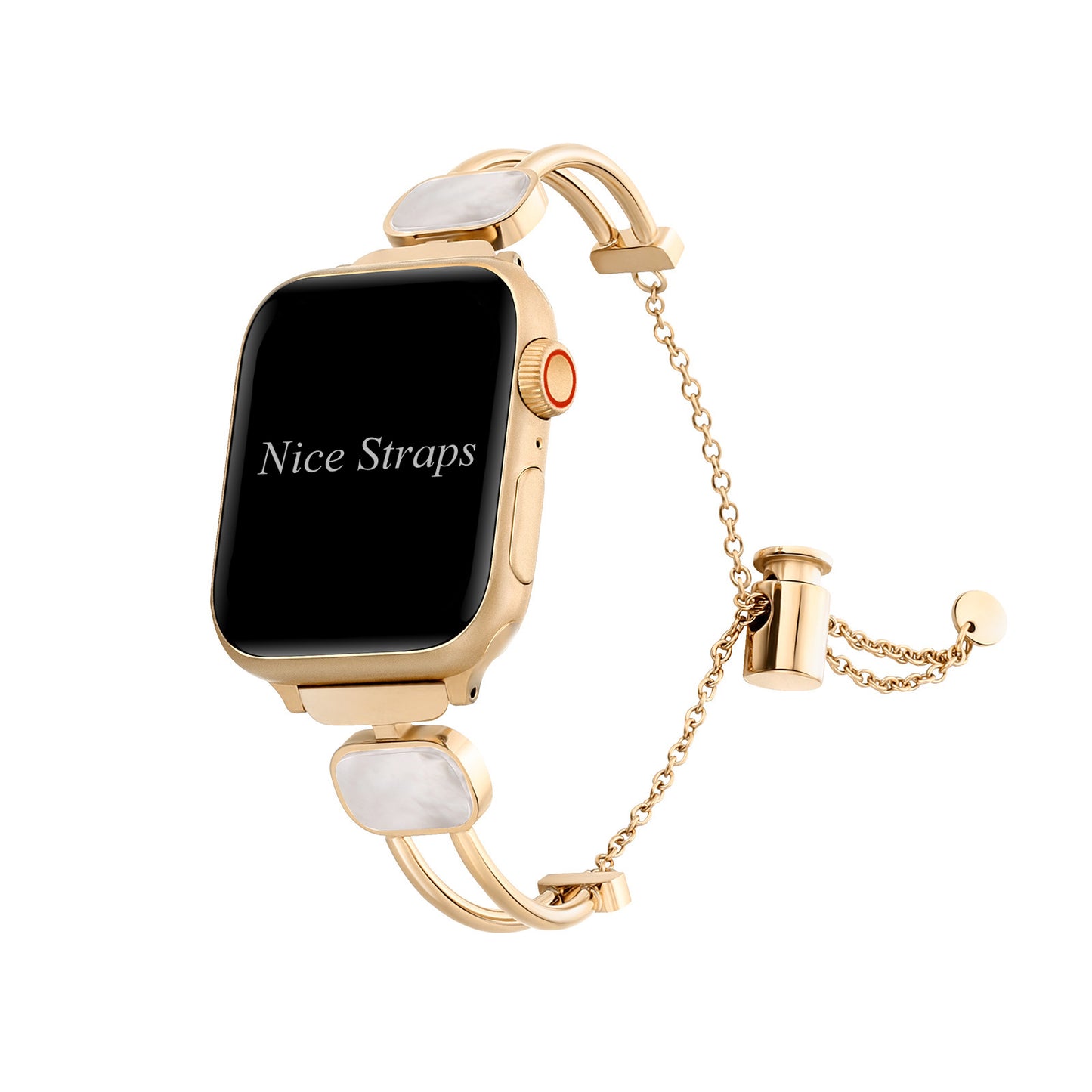 New Trendy Mother-Of-Pearl Metal Stainless Steel Watch Strap