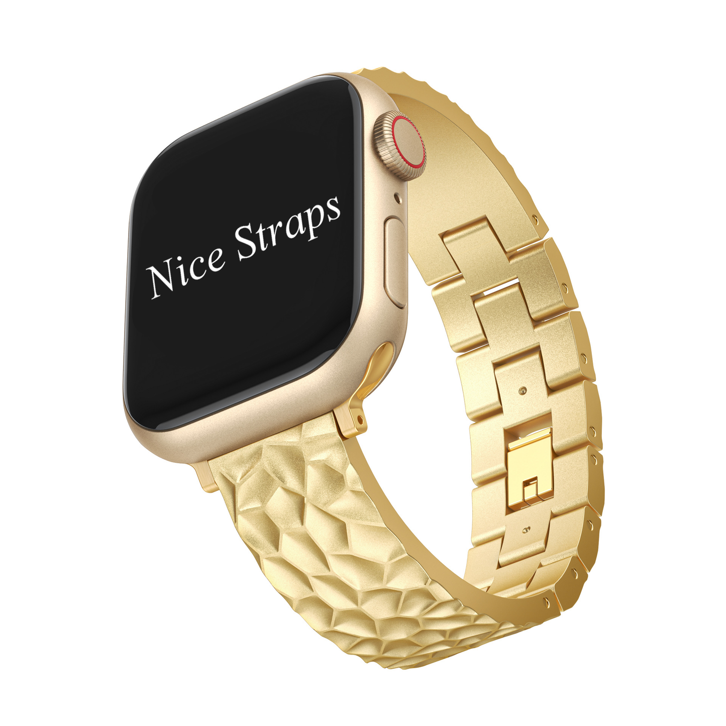 Hammered Dressy Metal Watch Band