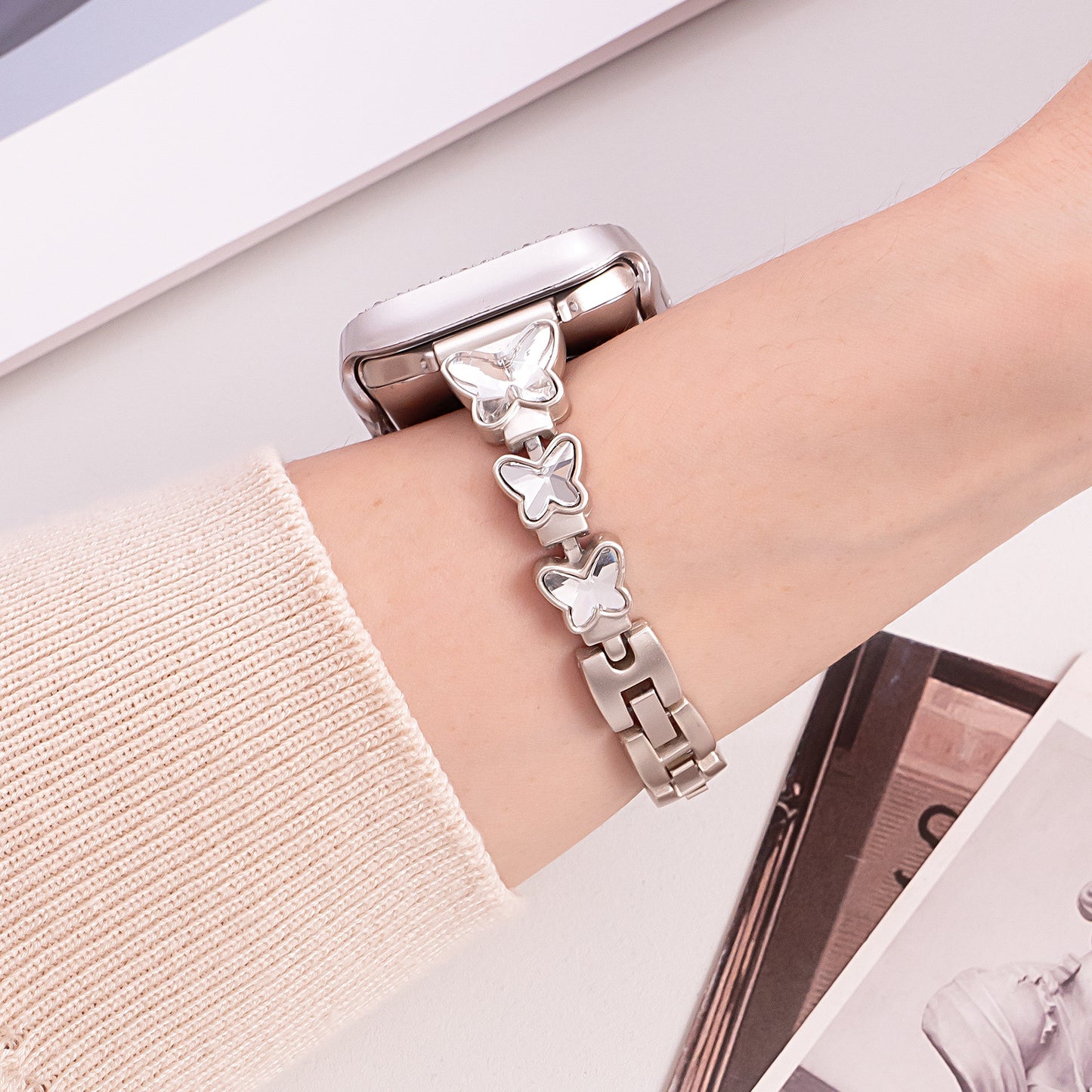 Butterfly Waist Chain Metal Watch Band