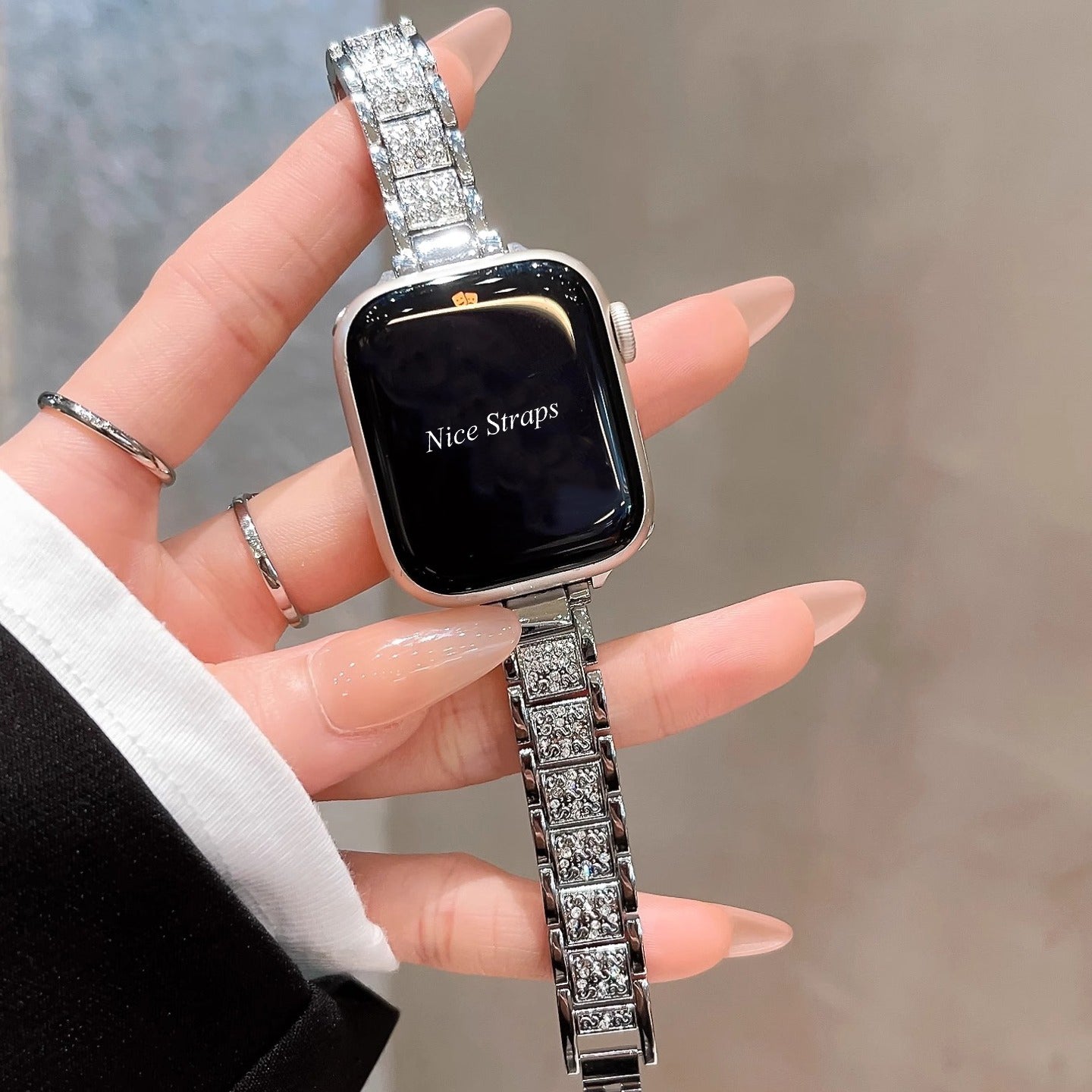 12mm Triple-Row Diamond Women's Watch Band