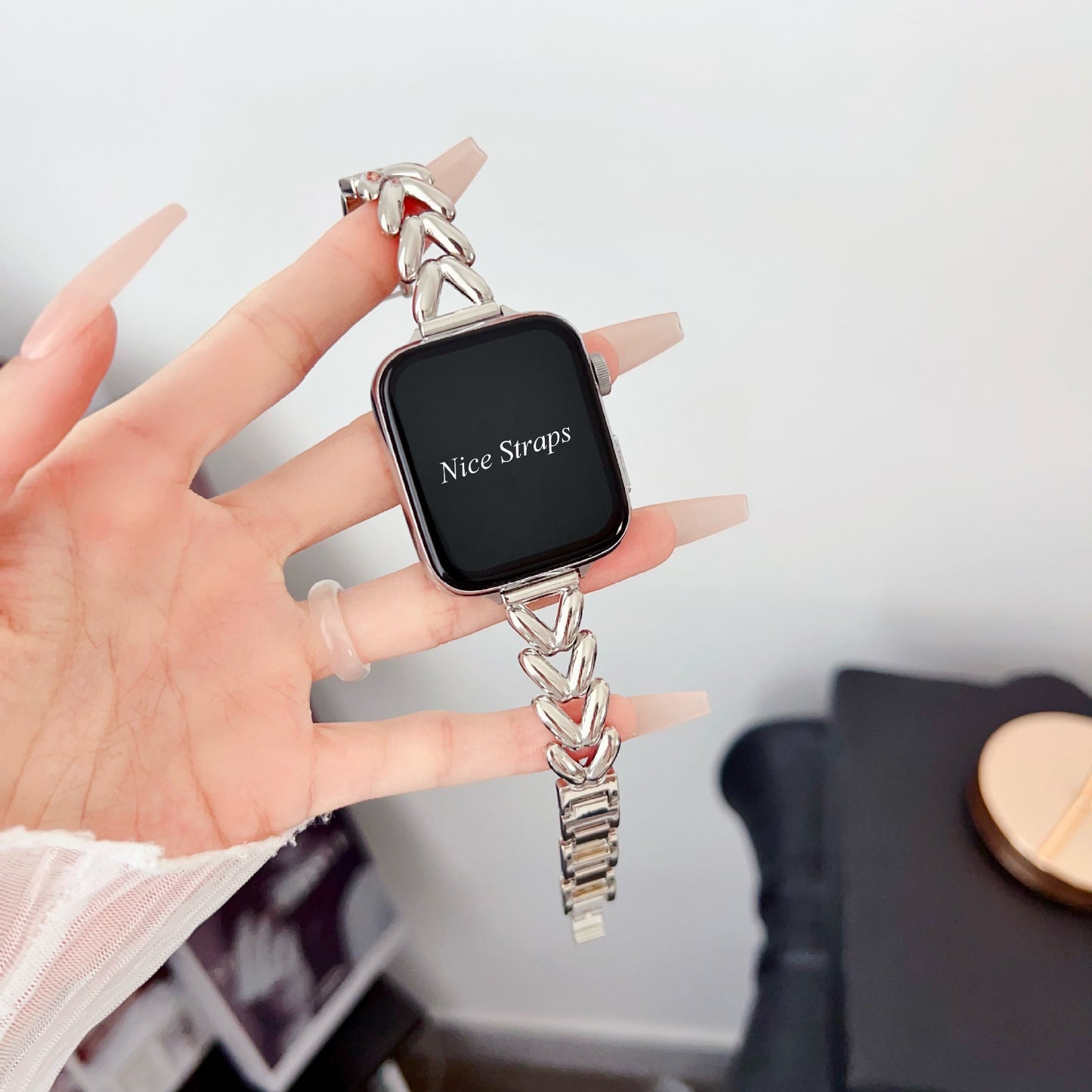 Slim Waist V-Link Metal Watch Band