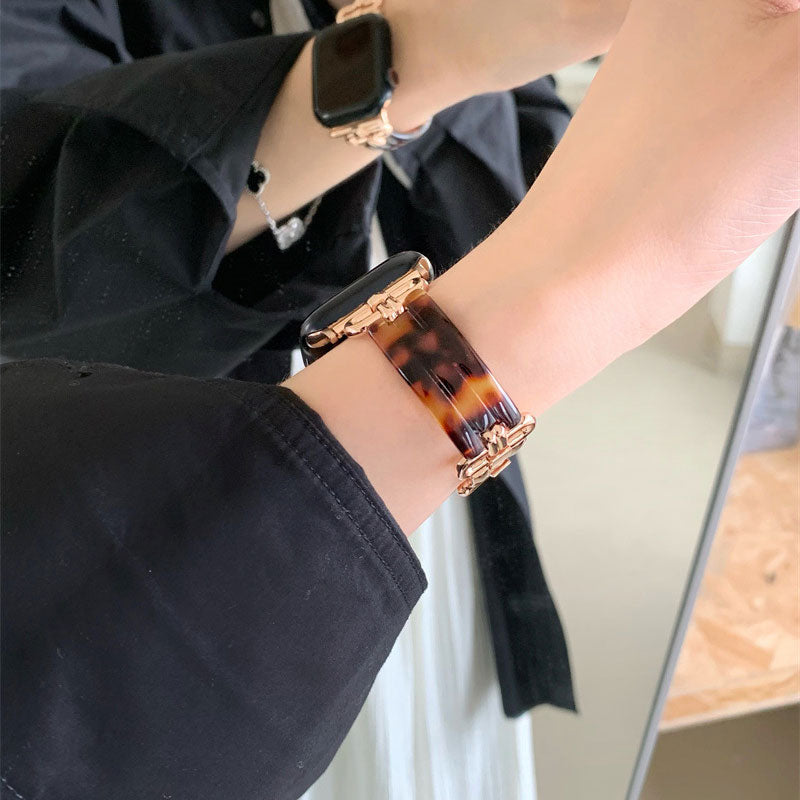 Resin Chain Metal Apple Watch Strap