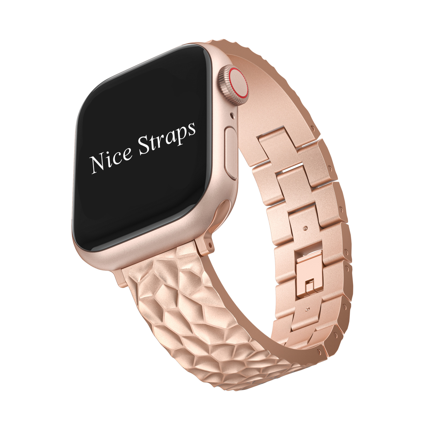Hammered Dressy Metal Watch Band
