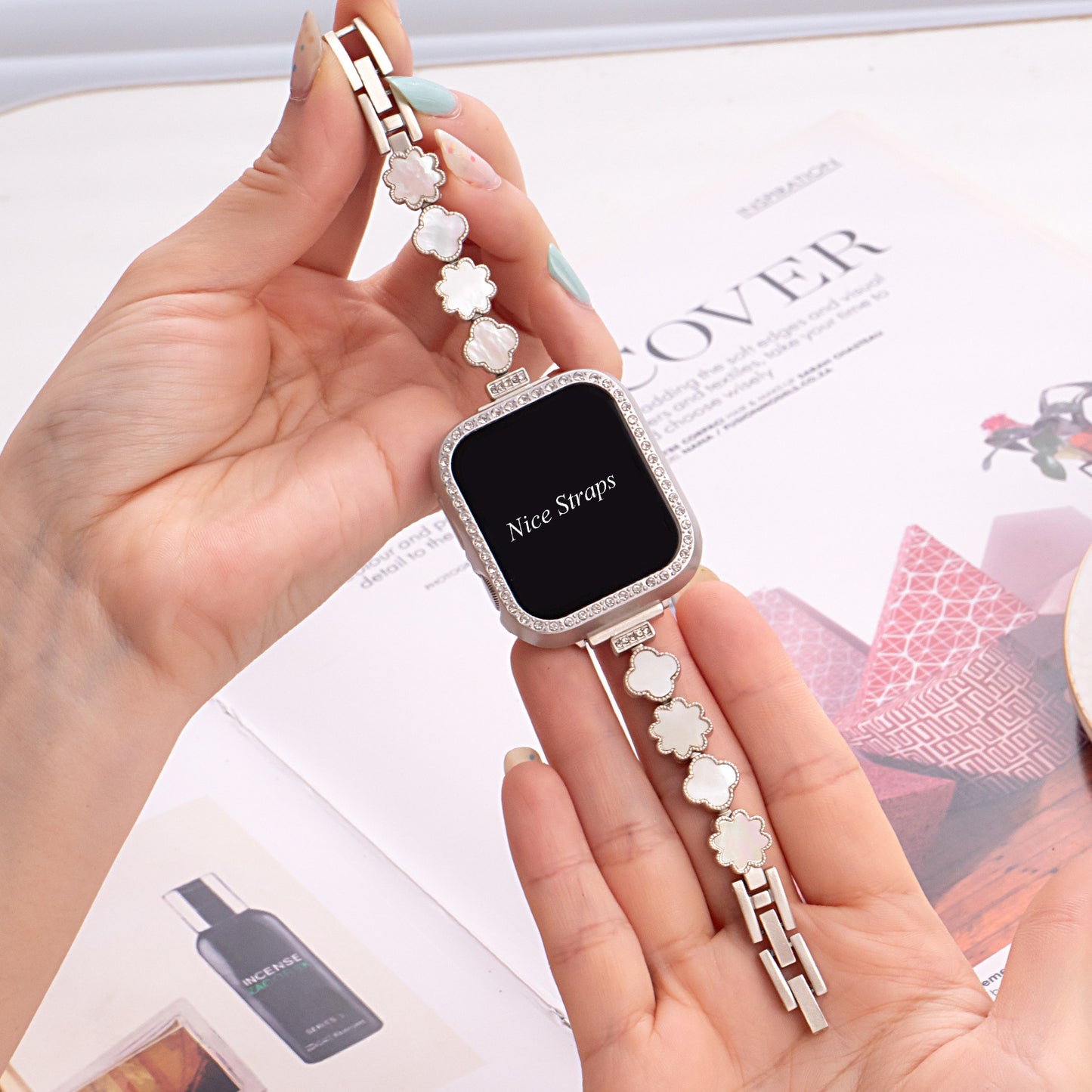 Four-Leaf Clover Metal Watch Band