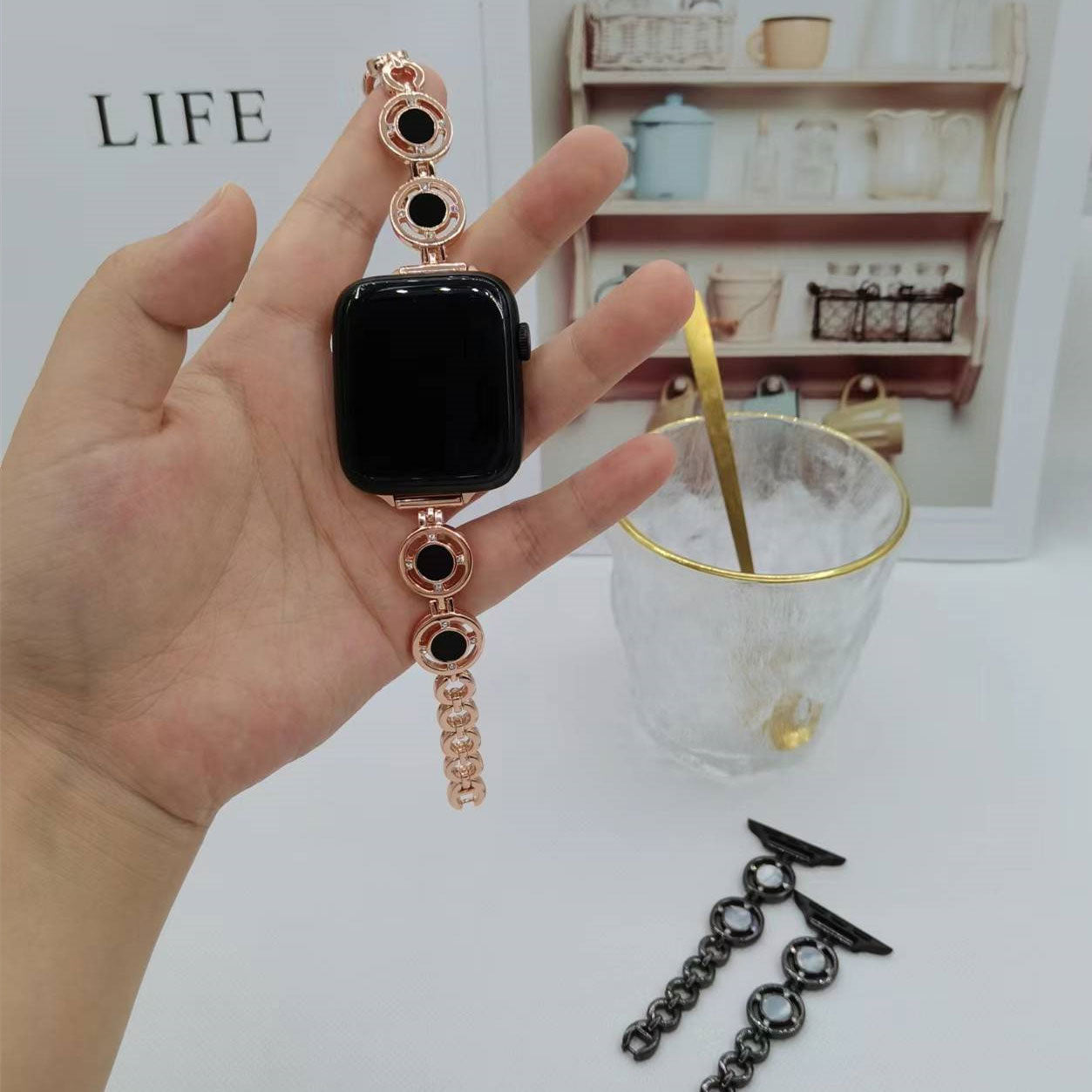 Luxury Women Jewelry Metal Chain Bracelet Watch Strap