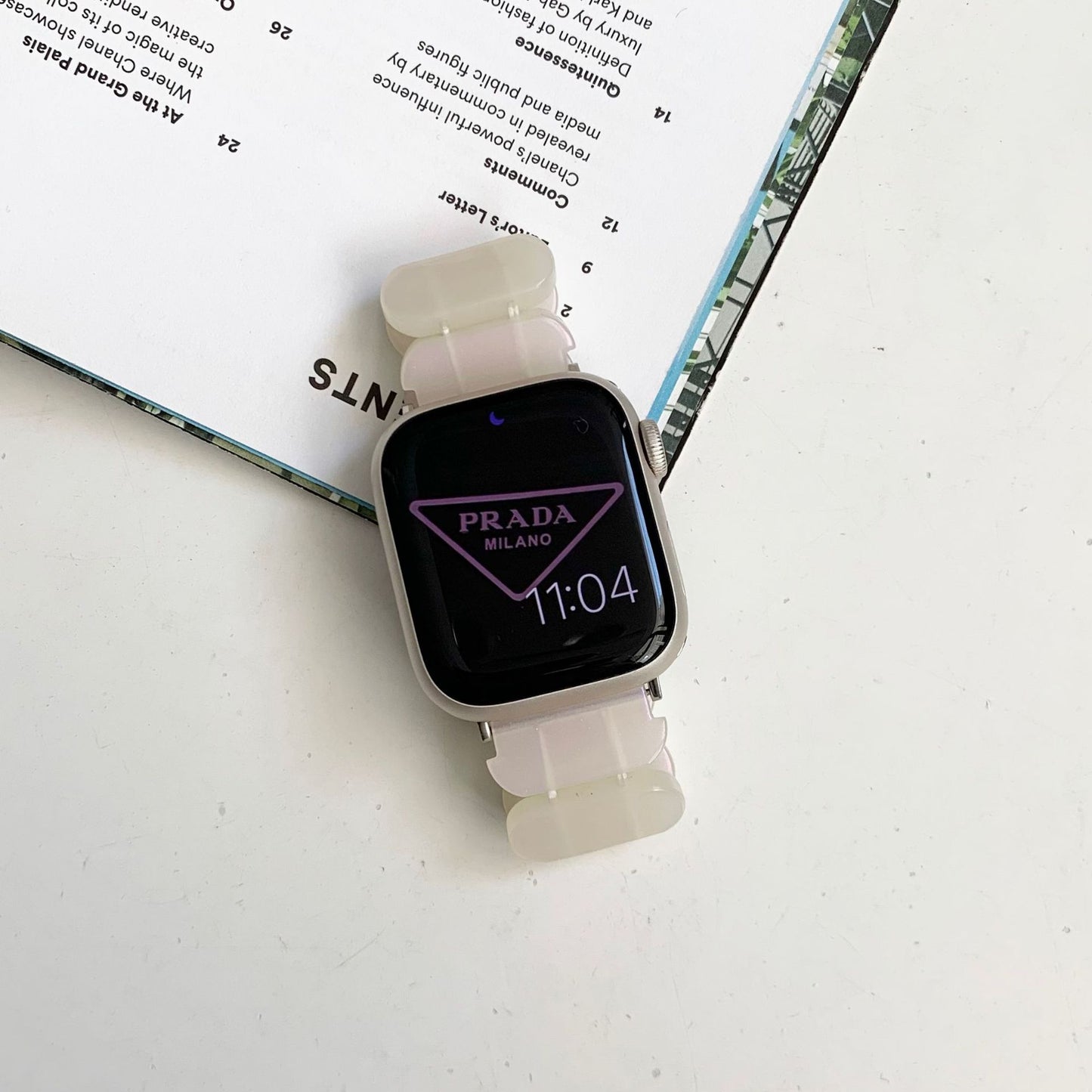 Boho Vintage Tortoiseshell Stretchy Resin Apple Watch Strap