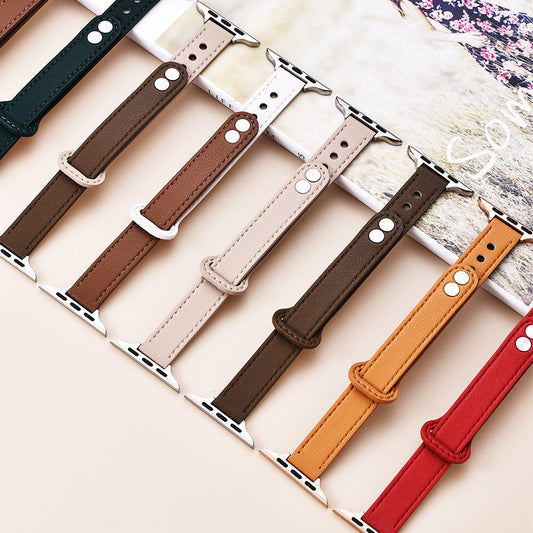 Elevate Your Timepiece with the Slim Apple Calfskin Strap by Nice Straps