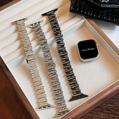 Irregular Metal Rhinestone Apple Watch Band