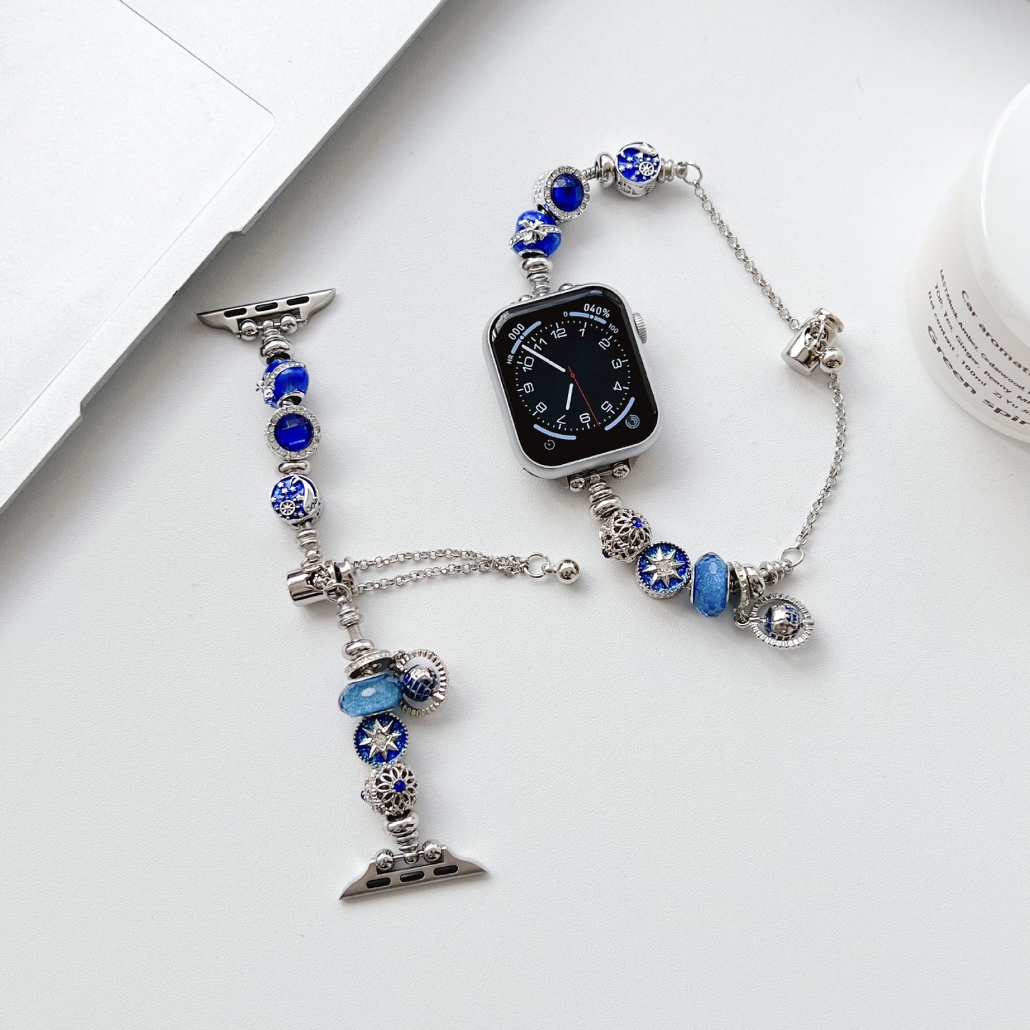 Blue Octagonal Star Ethnic Style Handmade Beaded Bracelet Straps