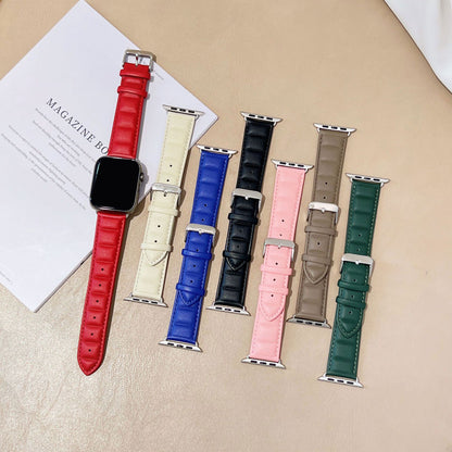 Air Vest Genuine Leather Watch Strap Compatible With Apple Watch Band 38 40 41 42 44 45 Mm For Iwatch Se 7 6 5 Wristband