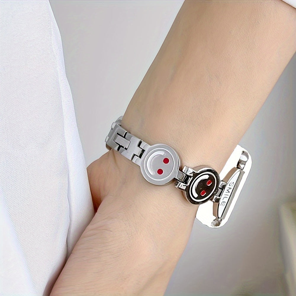 Fashionable Smiley Face Metal Smartwatch Band