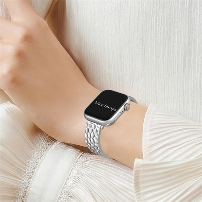 Hammered Dressy Metal Watch Band