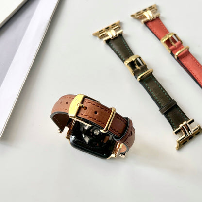 Genuine Leather Watch Band For Apple Watch Band 38 40 41 42 44 45 49 Mm For Iwatch Se Series Ultra 8 7 Wristband