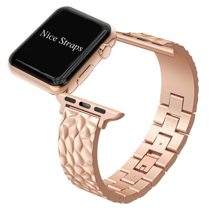 Hammered Dressy Metal Watch Band