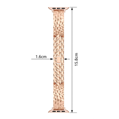 Hammered Dressy Metal Watch Band