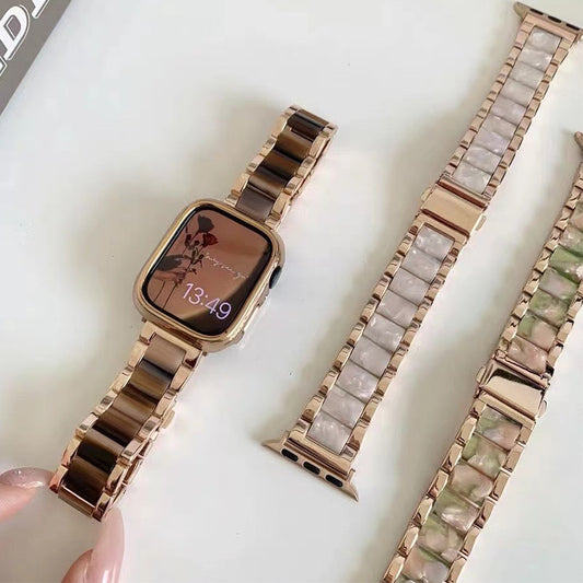 Women Steel+Resin Luxury Apple Watch Strap