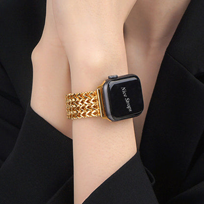 Heart Weave Stainless Steel Watch Band
