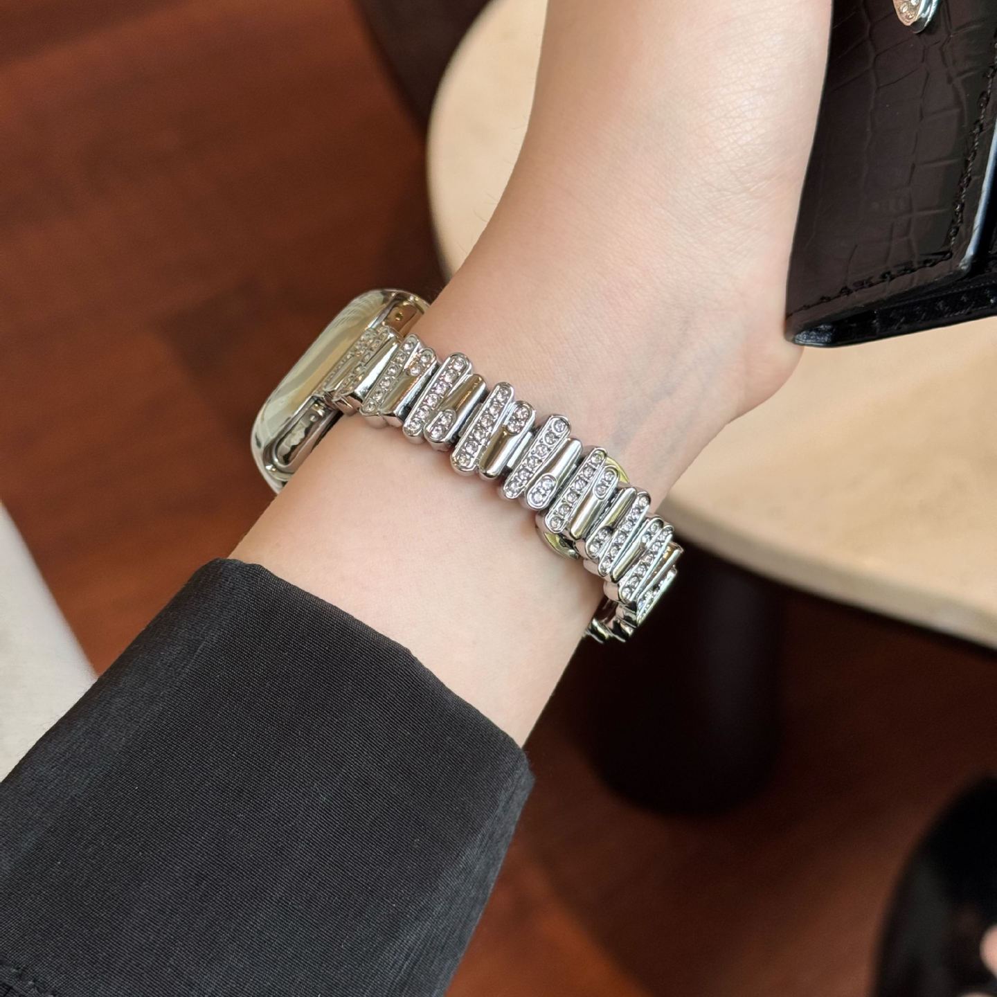 Irregular Metal Rhinestone Apple Watch Band