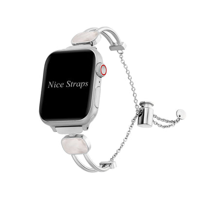 New Trendy Mother-Of-Pearl Metal Stainless Steel Watch Strap