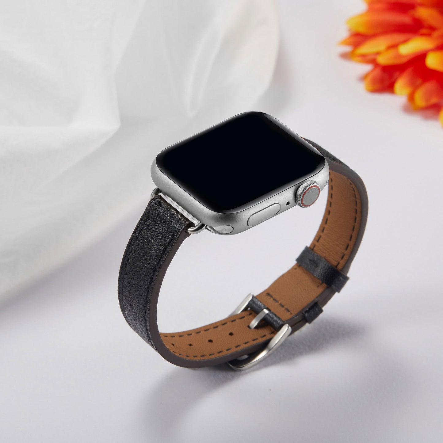 Women Slim Thin Genuine Leather Watch Strap For Apple Watch Band 38 40 41 42 44 45 Mm For Iwatch Series 7 6 5 Wristband