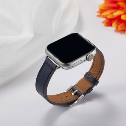 Women Slim Thin Genuine Leather Watch Strap For Apple Watch Band 38 40 41 42 44 45 Mm For Iwatch Series 7 6 5 Wristband