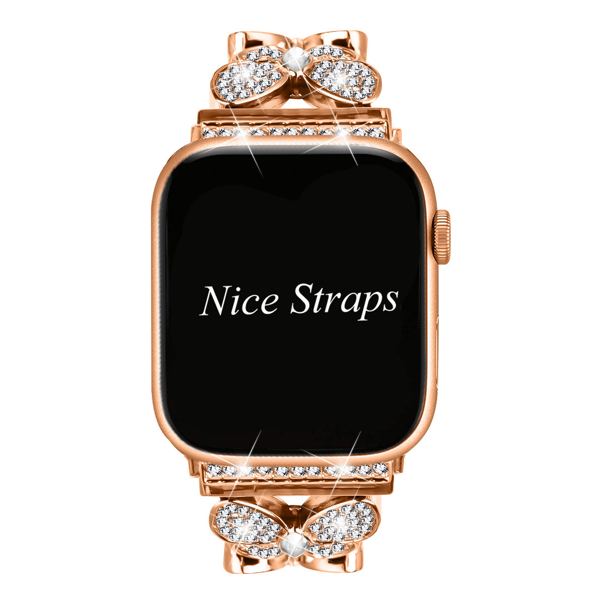 Butterfly Diamond Metal Watch Band