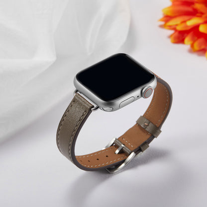 Women Slim Thin Genuine Leather Watch Strap For Apple Watch Band 38 40 41 42 44 45 Mm For Iwatch Series 7 6 5 Wristband