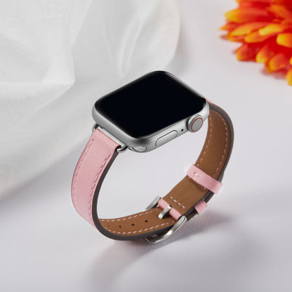 Women Slim Thin Genuine Leather Watch Strap For Apple Watch Band 38 40 41 42 44 45 Mm For Iwatch Series 7 6 5 Wristband