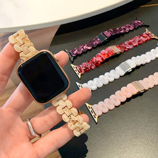 Stylish Slim Resin Apple Watch Strap