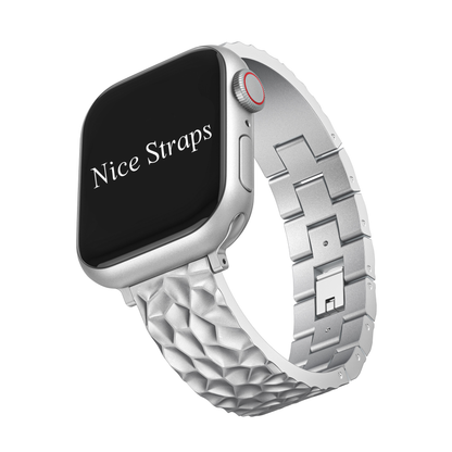 Hammered Dressy Metal Watch Band