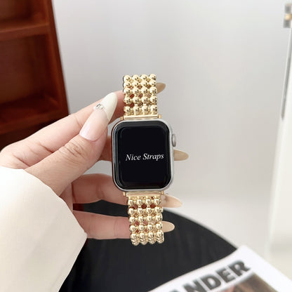 Fashion 4-Bead Metal Bracelet Strap