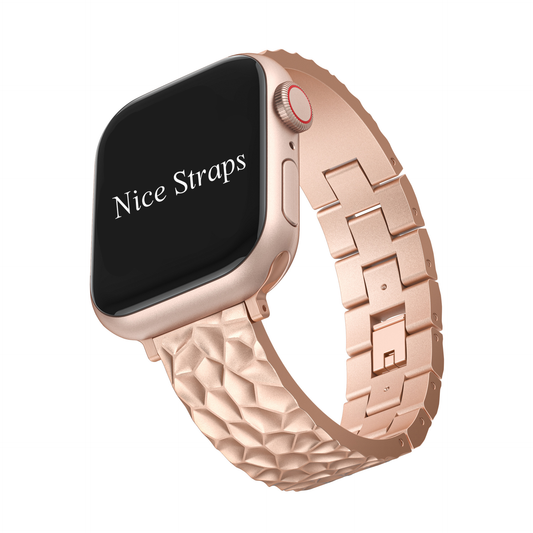 Hammered Dressy Metal Watch Band