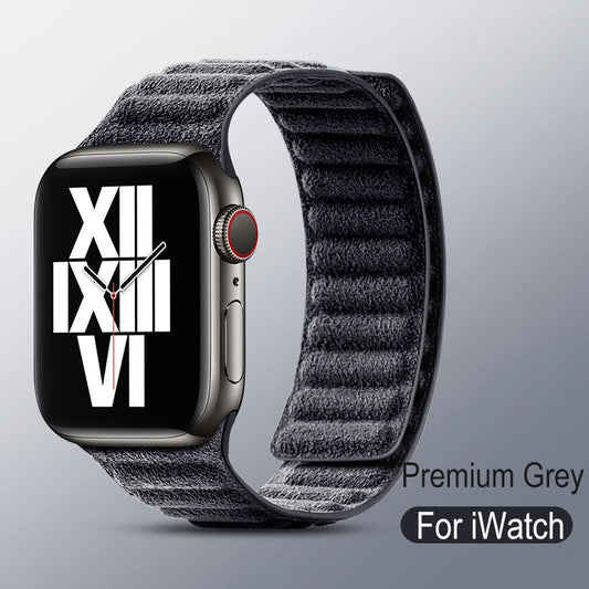 Sport Magnetic Loop Alcantara Watch Strap For Apple Watch Band 40mm 44mm Bracelet For Iwatch Se Series 8 7 Wristband