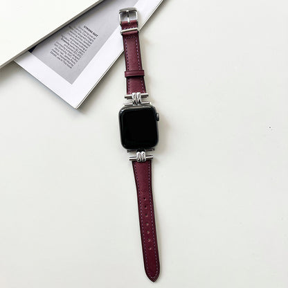 Genuine Leather Watch Band For Apple Watch Band 38 40 41 42 44 45 49 Mm For Iwatch Se Series Ultra 8 7 Wristband