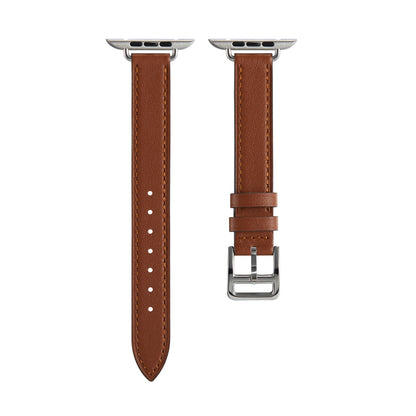 Women Slim Thin Genuine Leather Watch Strap For Apple Watch Band 38 40 41 42 44 45 Mm For Iwatch Series 7 6 5 Wristband