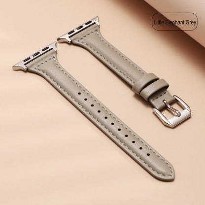 Top Layer Calfskin Genuine Leather Watch Strap For Apple Watch Band 38 40 41 42 44 45 Mm For Iwatch Se Series 8 7 Wristband