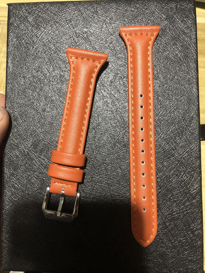 Top Layer Calfskin Genuine Leather Watch Strap For Apple Watch Band 38 40 41 42 44 45 Mm For Iwatch Se Series 8 7 Wristband