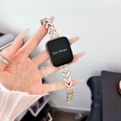 Slim Waist V-Link Metal Watch Band