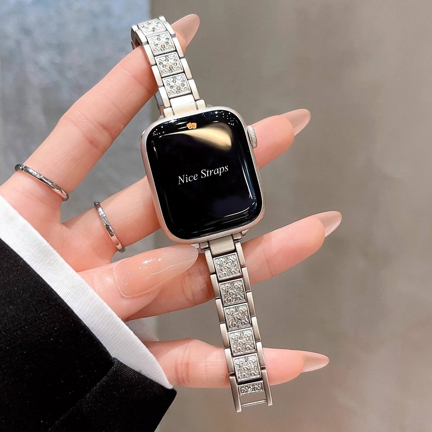 12mm Triple-Row Diamond Women's Watch Band