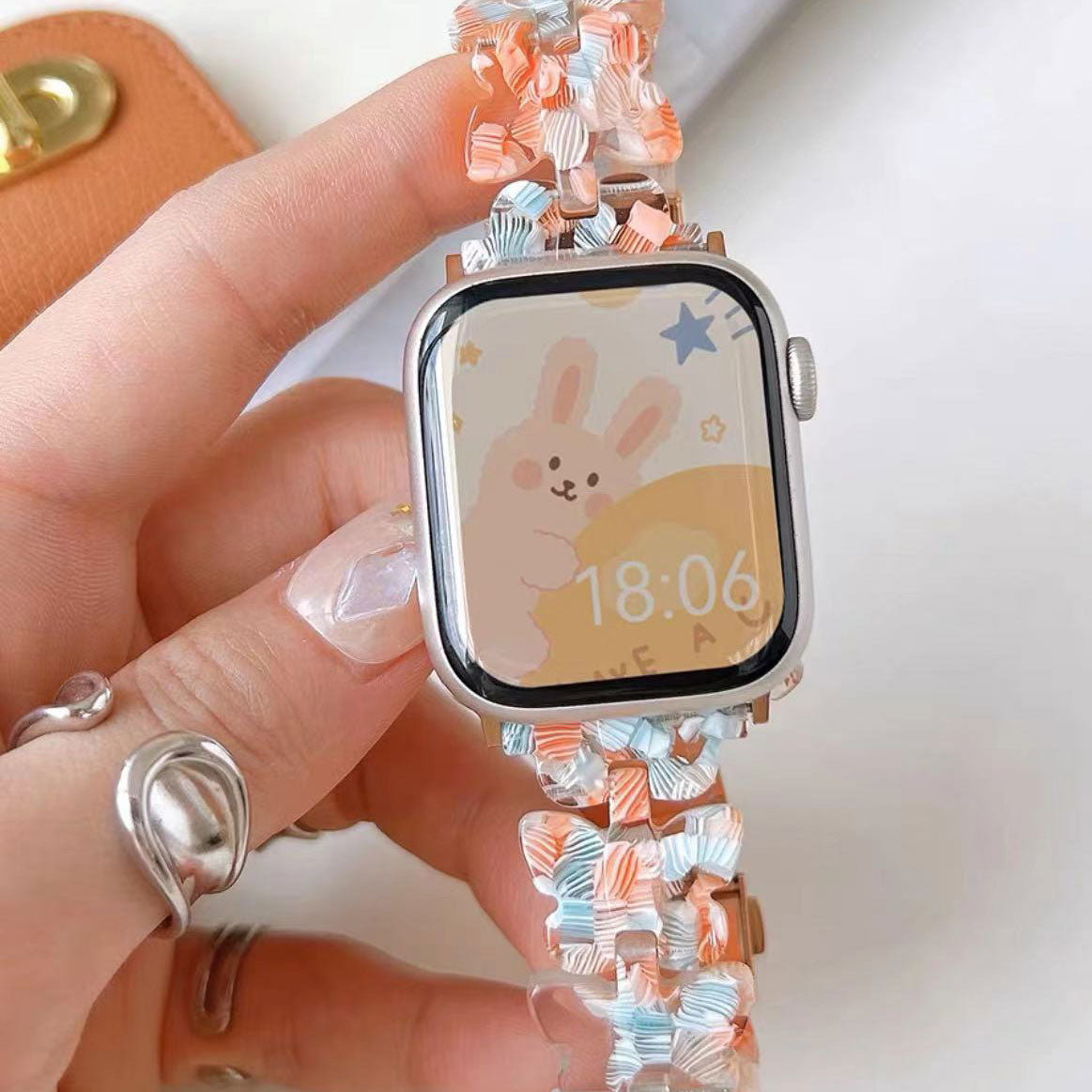 Fashion Butterfly Resin Apple Watch Strap