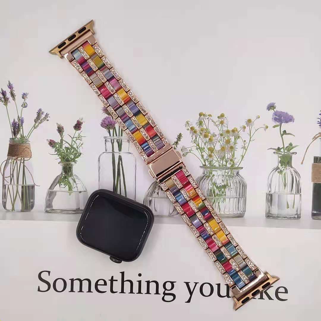 Luxury Diamond Resin Apple Watch Strap