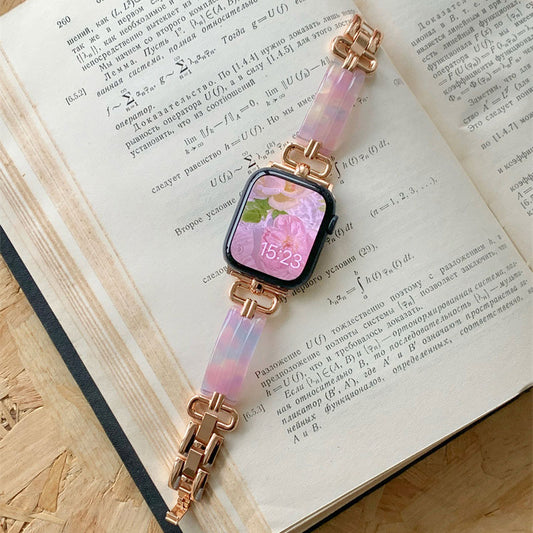 Resin Chain Metal Apple Watch Strap