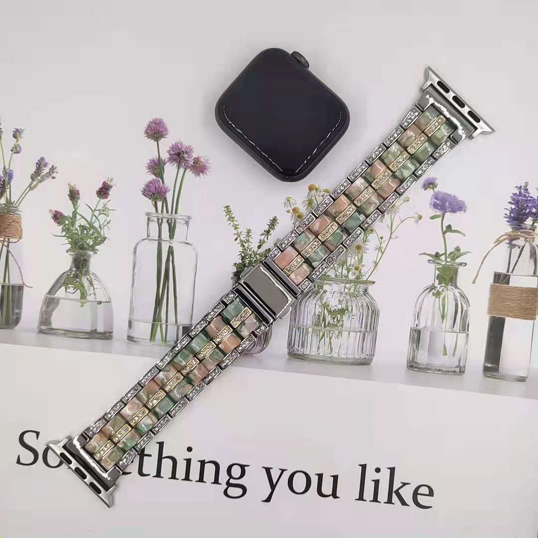 Luxury Diamond Resin Apple Watch Strap